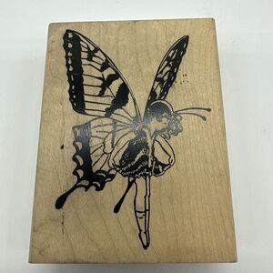Fairy Girl Butterfly Pixie Judi Kins 1767 Rubber Stamp Fantasy